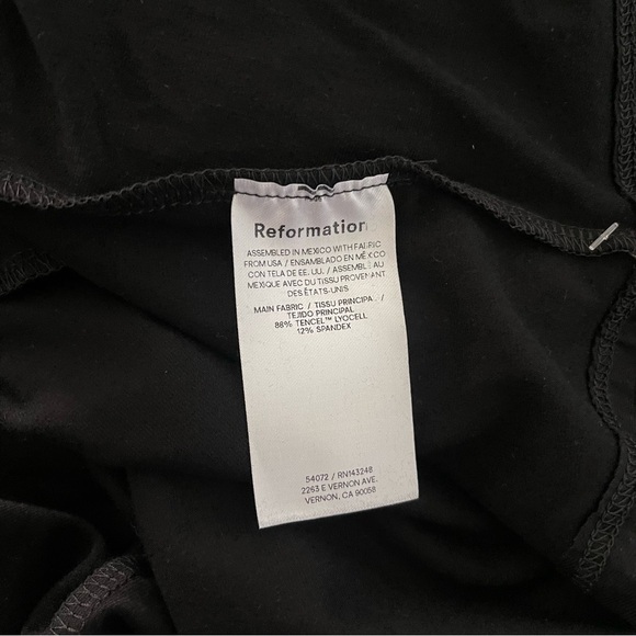 Reformation Black Pleated Sundress Square Neck - Picture 5 of 10